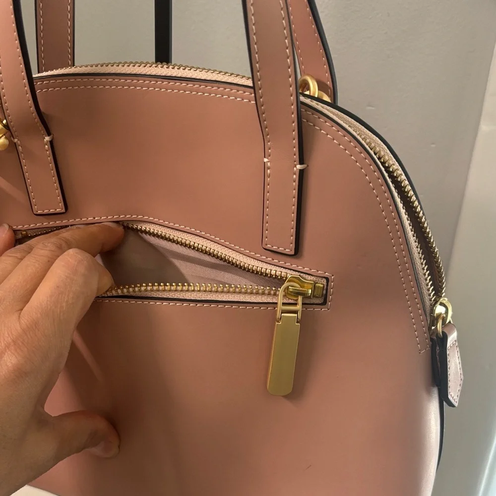 Samantha Thavasa Blush Satchel with Gold Lock